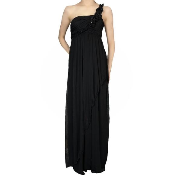 Black One Strap Formal Dress City Triangles Size 3 - Picture 1 of 6